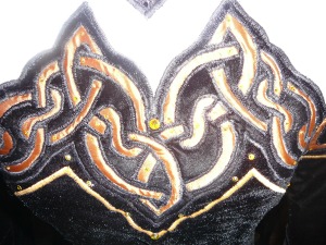 Close up of bodice detail. 